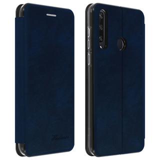 Avizar  Housse Huawei Y6p Simili-Cuir Bleu 