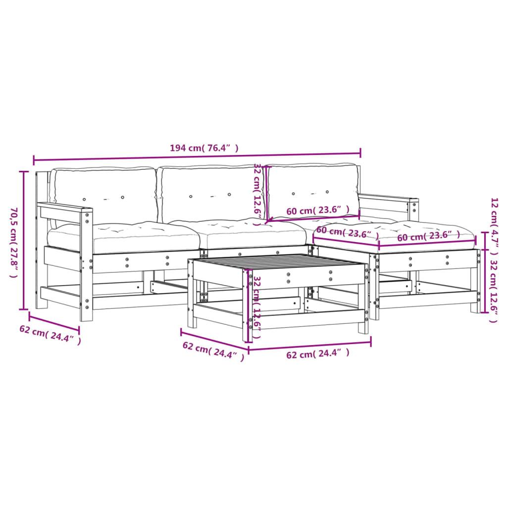 VidaXL Garten lounge set holz  