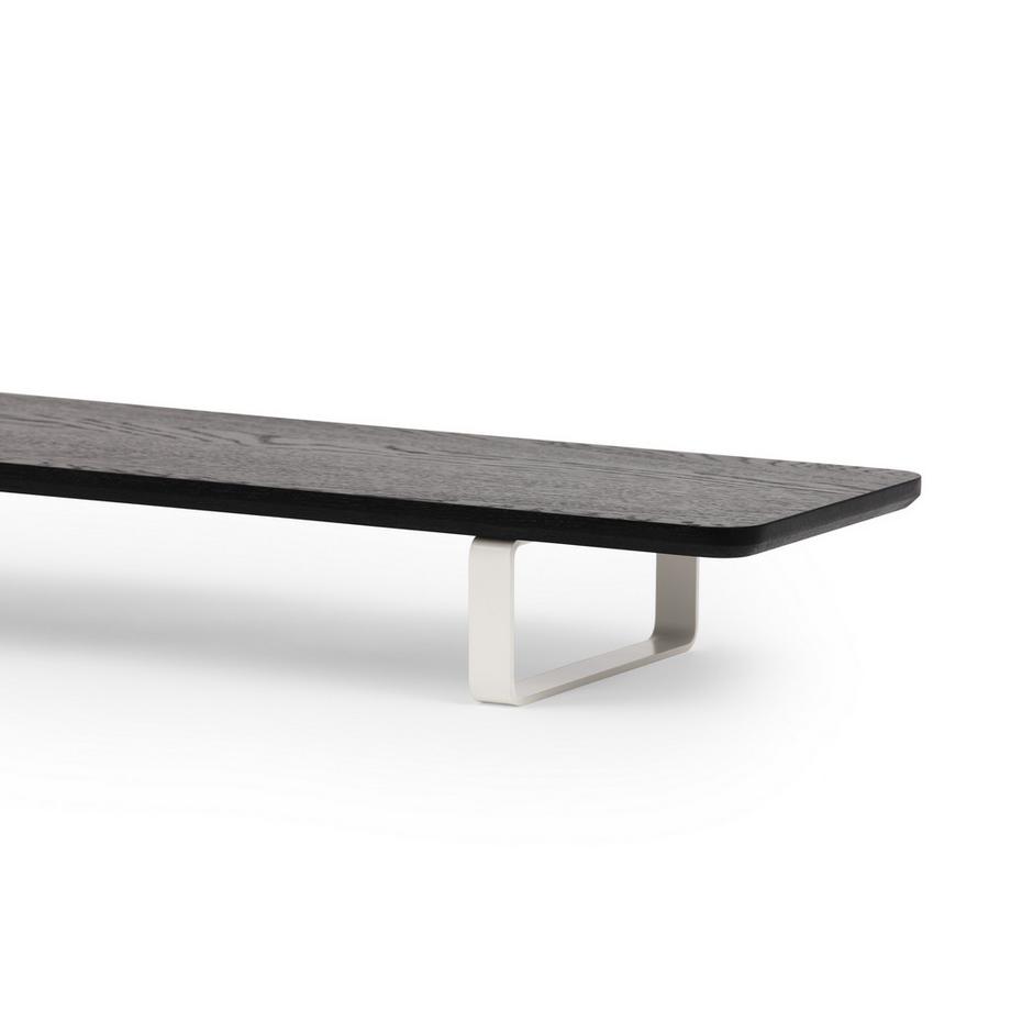 Oakywood Desk Shelf - Repose-bureau en bois massif - Noir / Blanc  