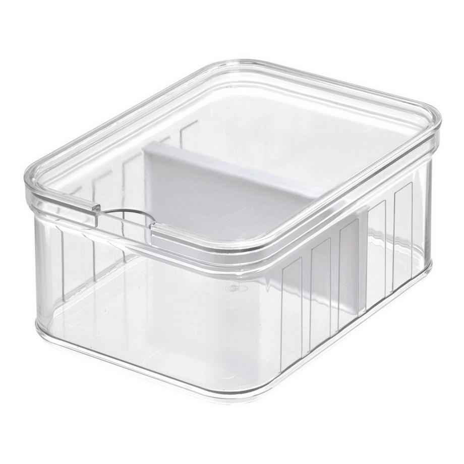 iDesign CRISP   Aufbewahrungsbehälter mit Trennwand KLAR   Klein  