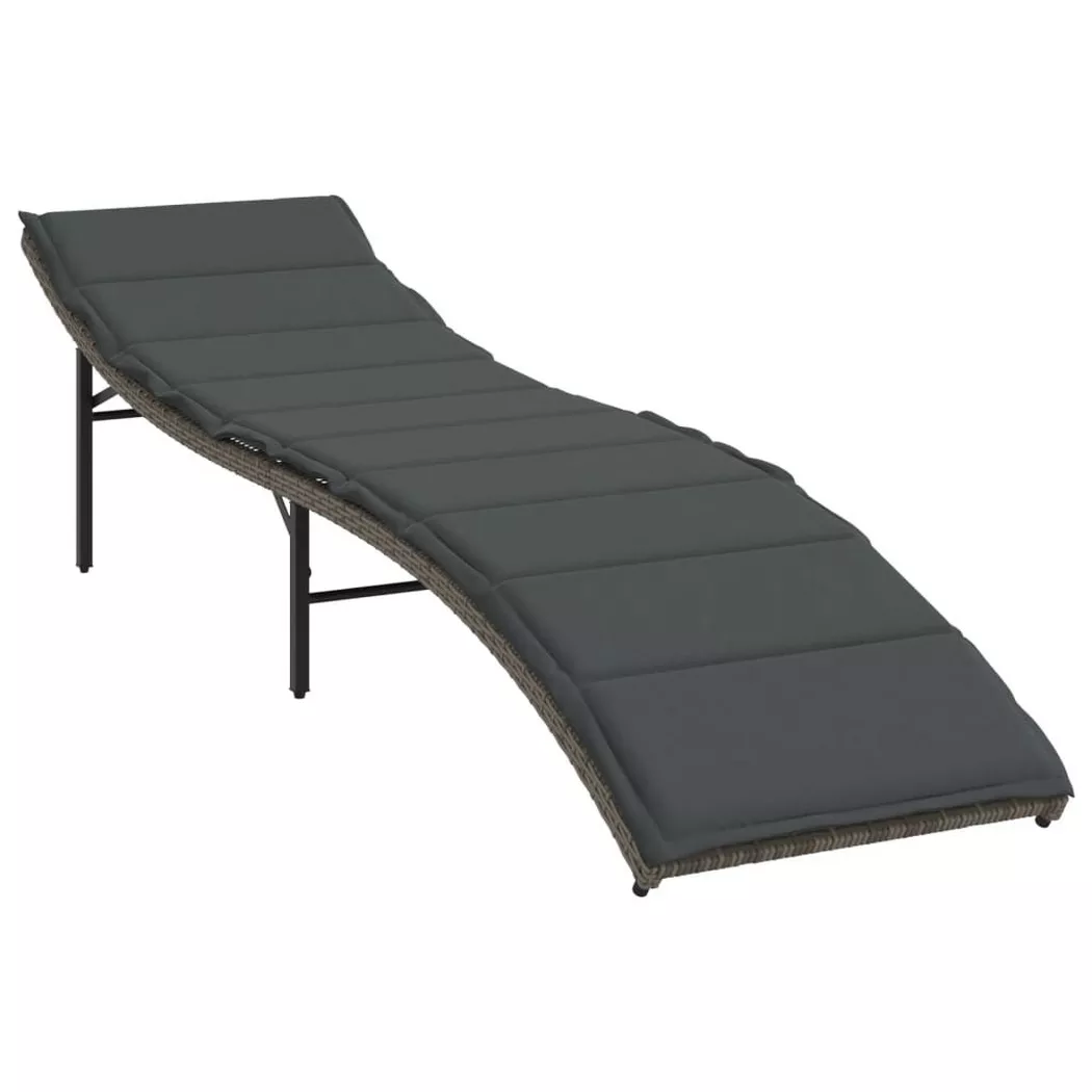 VidaXL - Sonnenliege poly-rattan, One Size, Grau