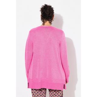 Ulla Popken Cardigan Scollo a V Aperto Maniche Lunghe  