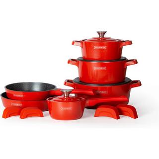 Royalty Line Set di fornelli a induzione da 14 pezzi - Rosso  