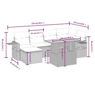 VidaXL Garten sofagarnitur poly-rattan  