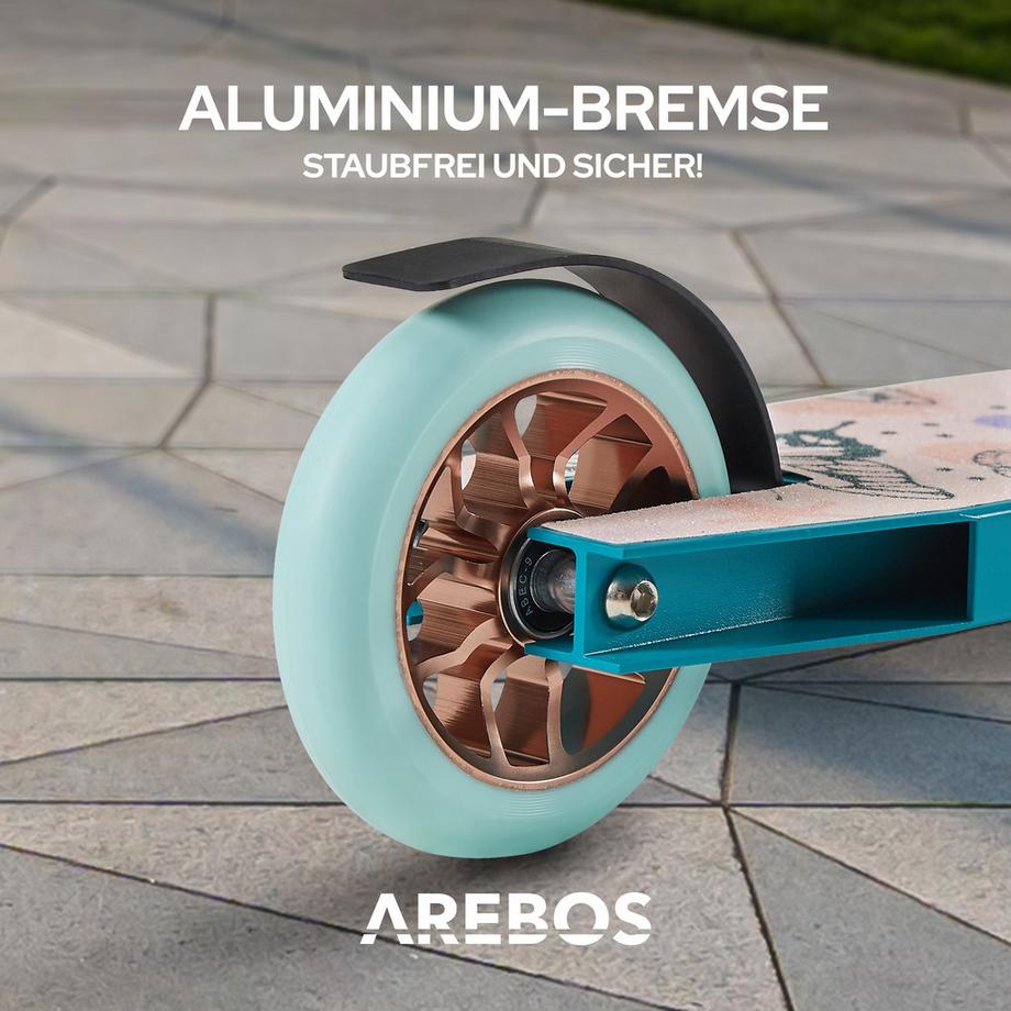 Arebos  Stunt Scooter Tretroller Kickroller Cityroller | bis 100kg | ABEC-9 