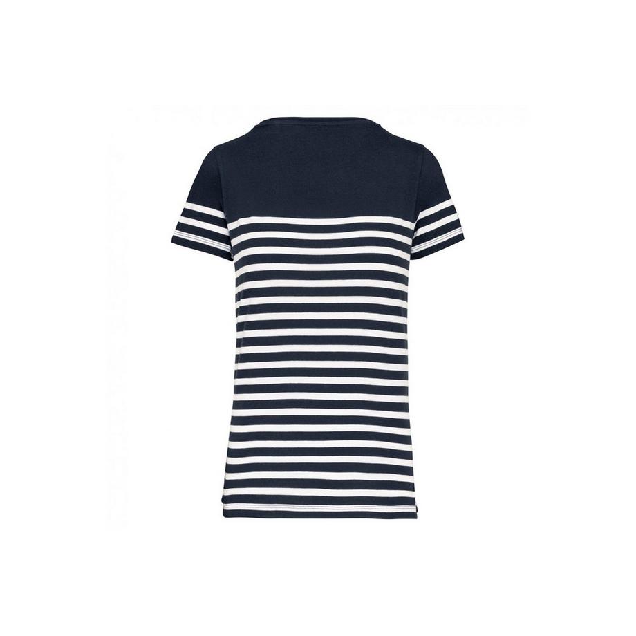 Kariban Marine Gestreiftes Bio T-Shirt  