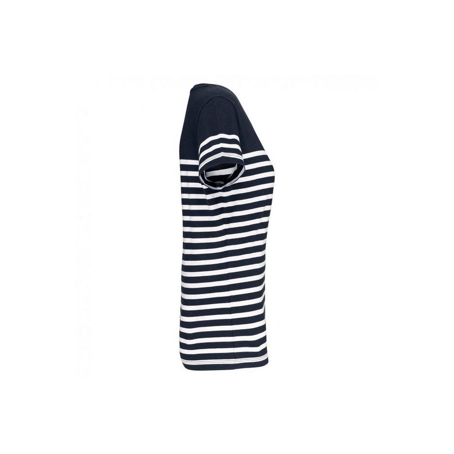 Kariban Marine Gestreiftes Bio T-Shirt  