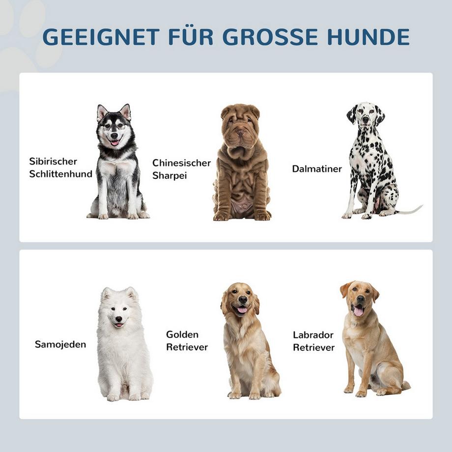 Northio  Hundenapf, 2 x 2L Futternapf, erhöhter Fressnapf mit Schublade, Edelstahlnapf, Futterstation für große Hunde, Kaffee 