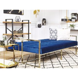 Beliani 3 Sitzer Sofa aus Samtstoff Glamourös MARSTAL  