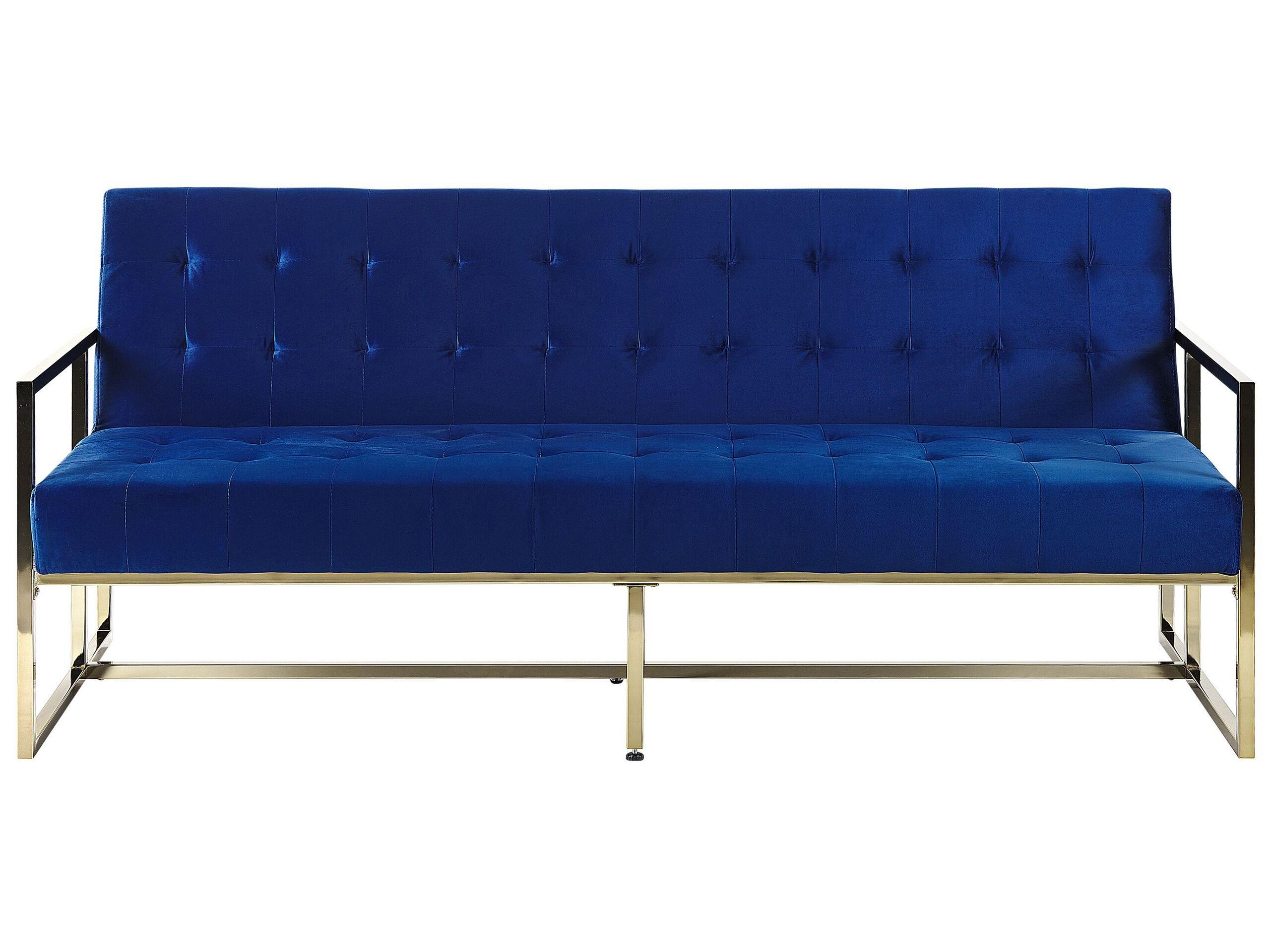 Beliani 3 Sitzer Sofa aus Samtstoff Glamourös MARSTAL  