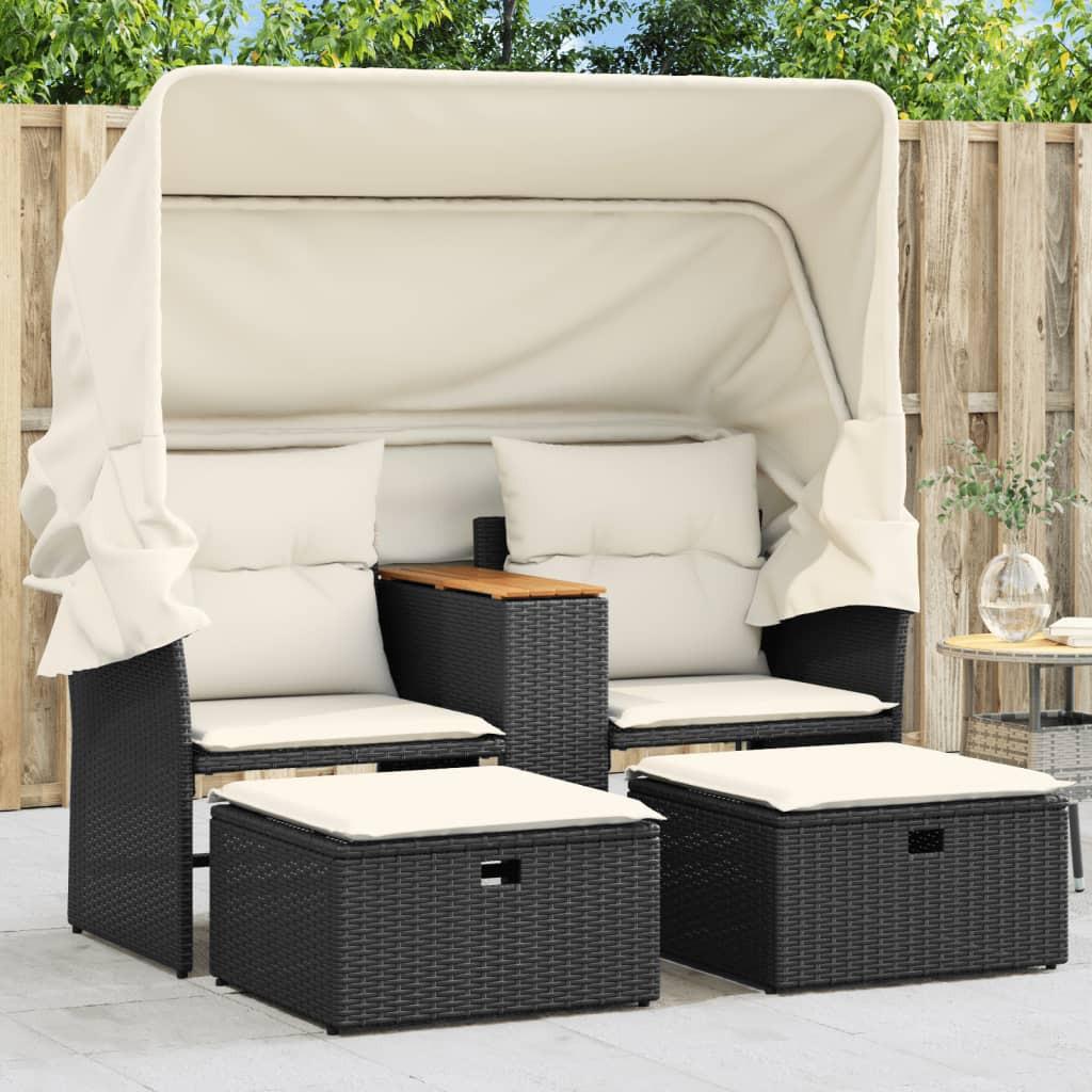 VidaXL Canapé de jardin rotin synthétique  