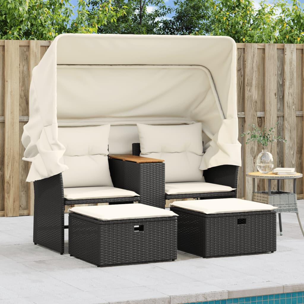 VidaXL Canapé de jardin rotin synthétique  