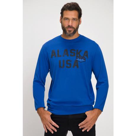 JP1880  T-shirt per l'outdoor con maniche lunghe, stampa "Alaska" e orlo 