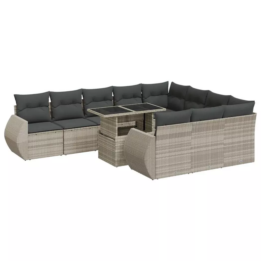 VidaXL - Garten sofagarnitur poly-rattan, One Size, Grau