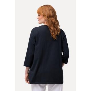 Ulla Popken  Shirt, Kolibri, A-Linie, Tunika-Ausschnitt, 3/4-Arm 