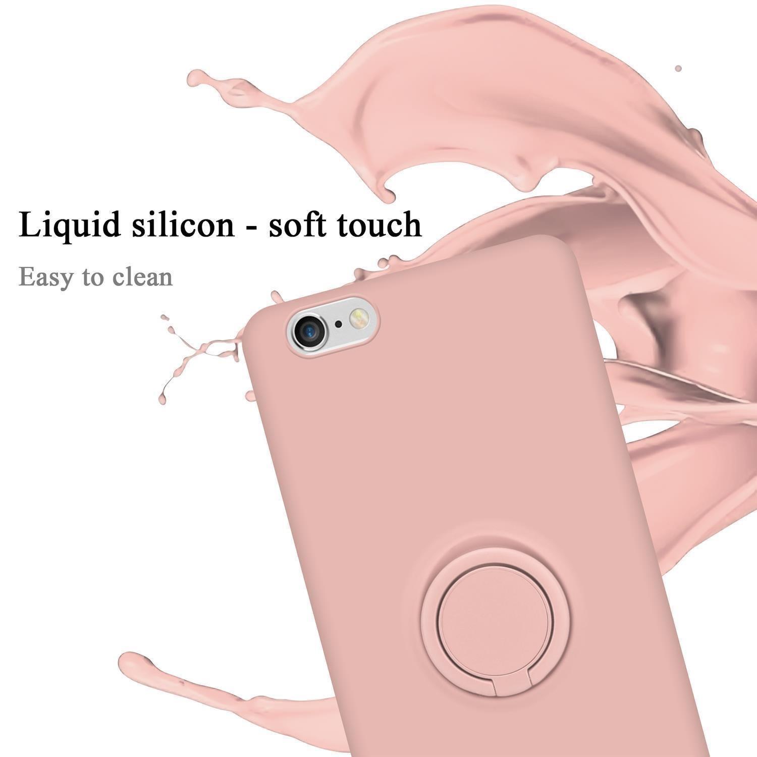 Cadorabo  Hülle für Apple iPhone 6 PLUS  6S PLUS TPU Silikon mit Ring Liquid 