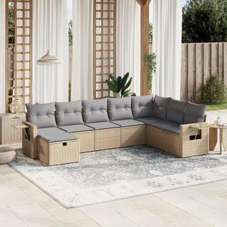 VidaXL set divano da giardino Polirattan  