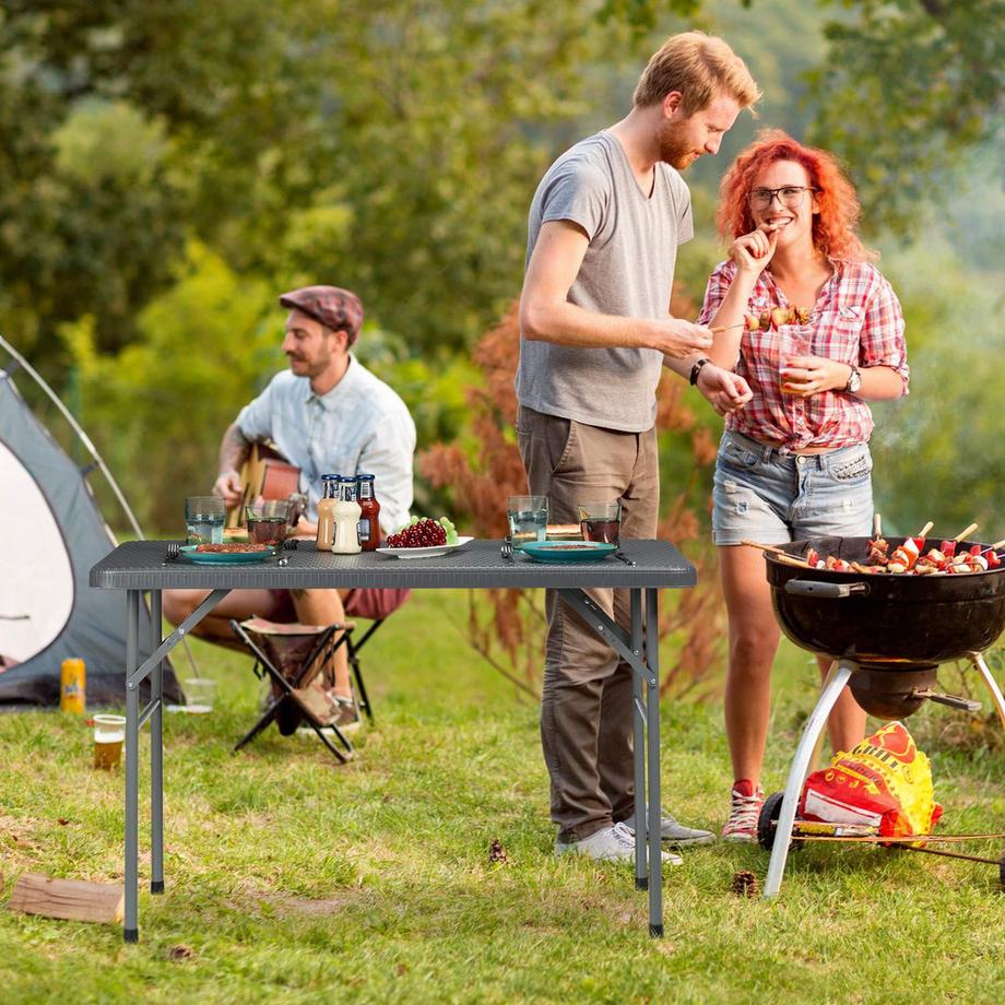 B2X Runder Gartentisch in Rattanoptik  