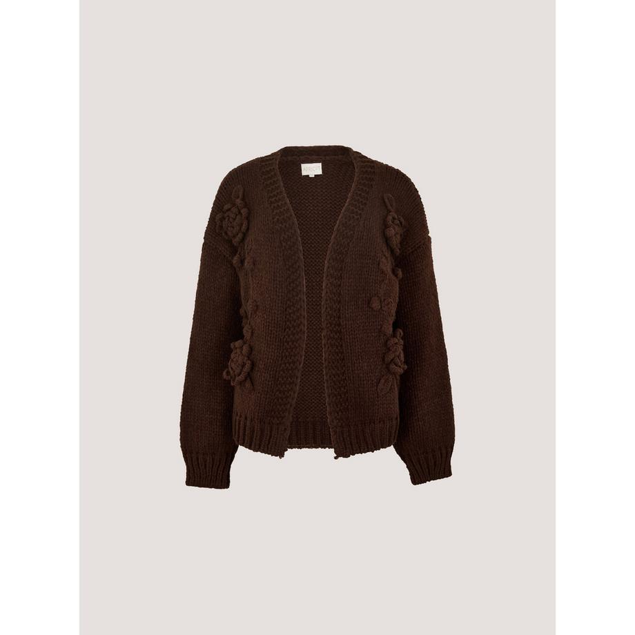 APRICOT Strickjacke mit Rosenapplikation  