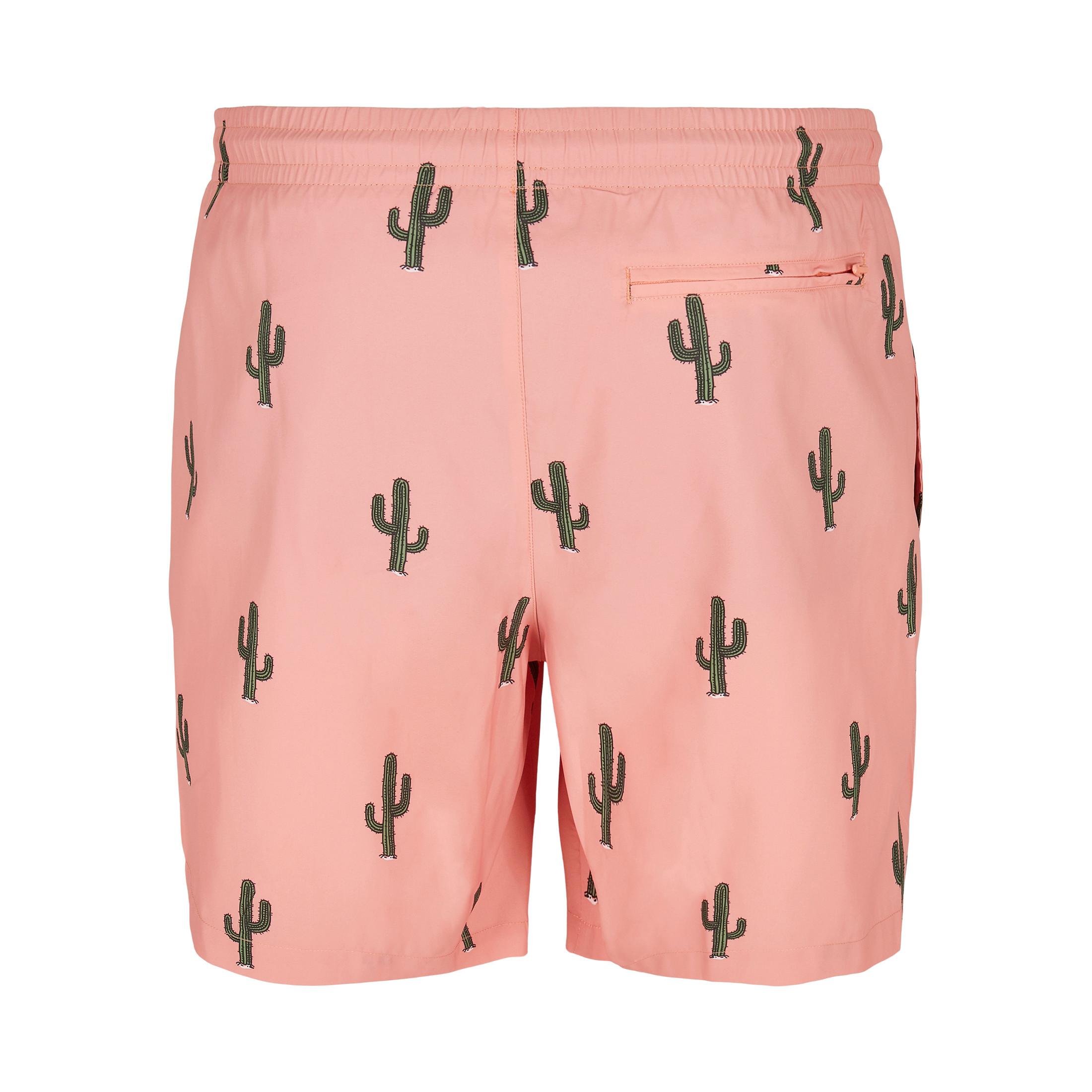 URBAN CLASSICS Badeshorts mit Kaktus-Print  