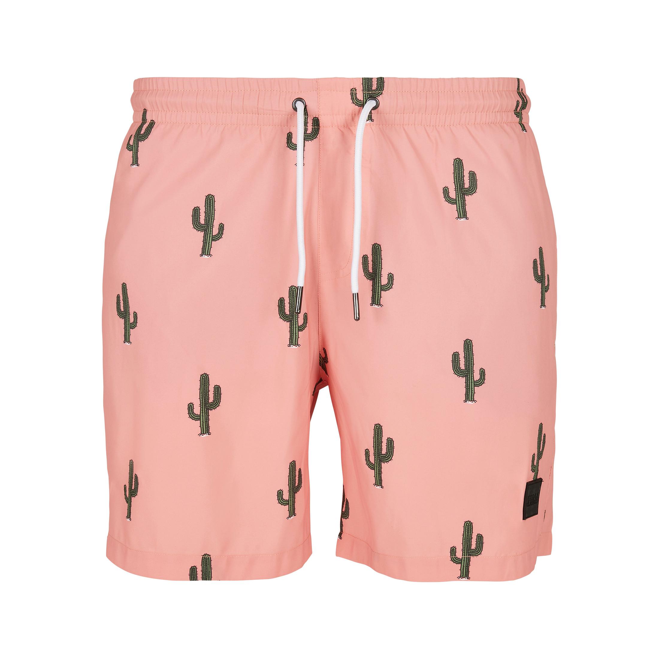 URBAN CLASSICS Badeshorts mit Kaktus-Print  