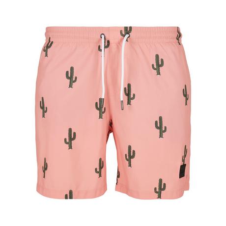 URBAN CLASSICS Badeshorts mit Kaktus-Print  