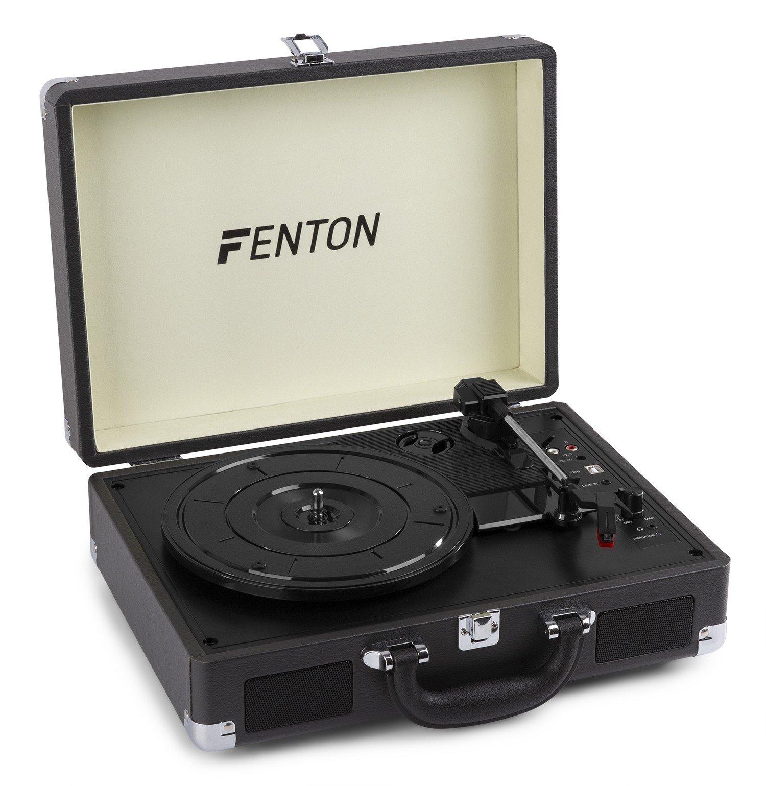 Fenton  Fenton RP115 Audio-Plattenspieler mit Riemenantrieb Schwarz Manuell 