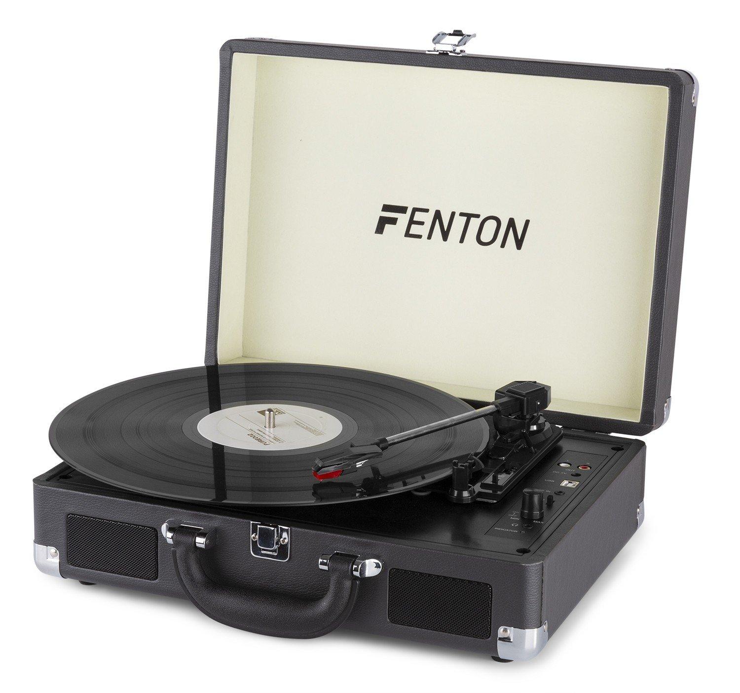 Fenton  Fenton RP115 Audio-Plattenspieler mit Riemenantrieb Schwarz Manuell 