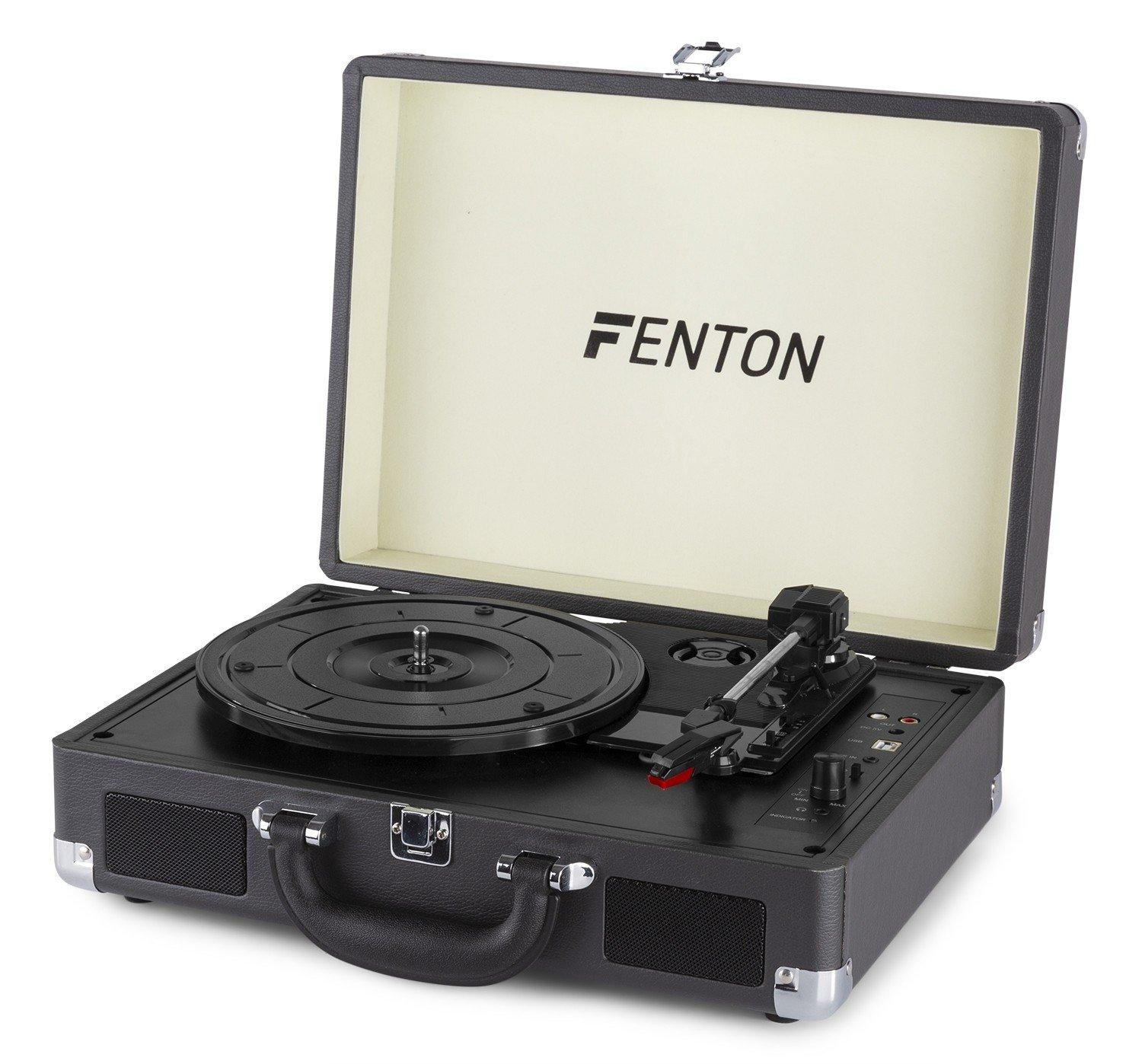 Fenton  Fenton RP115 Audio-Plattenspieler mit Riemenantrieb Schwarz Manuell 