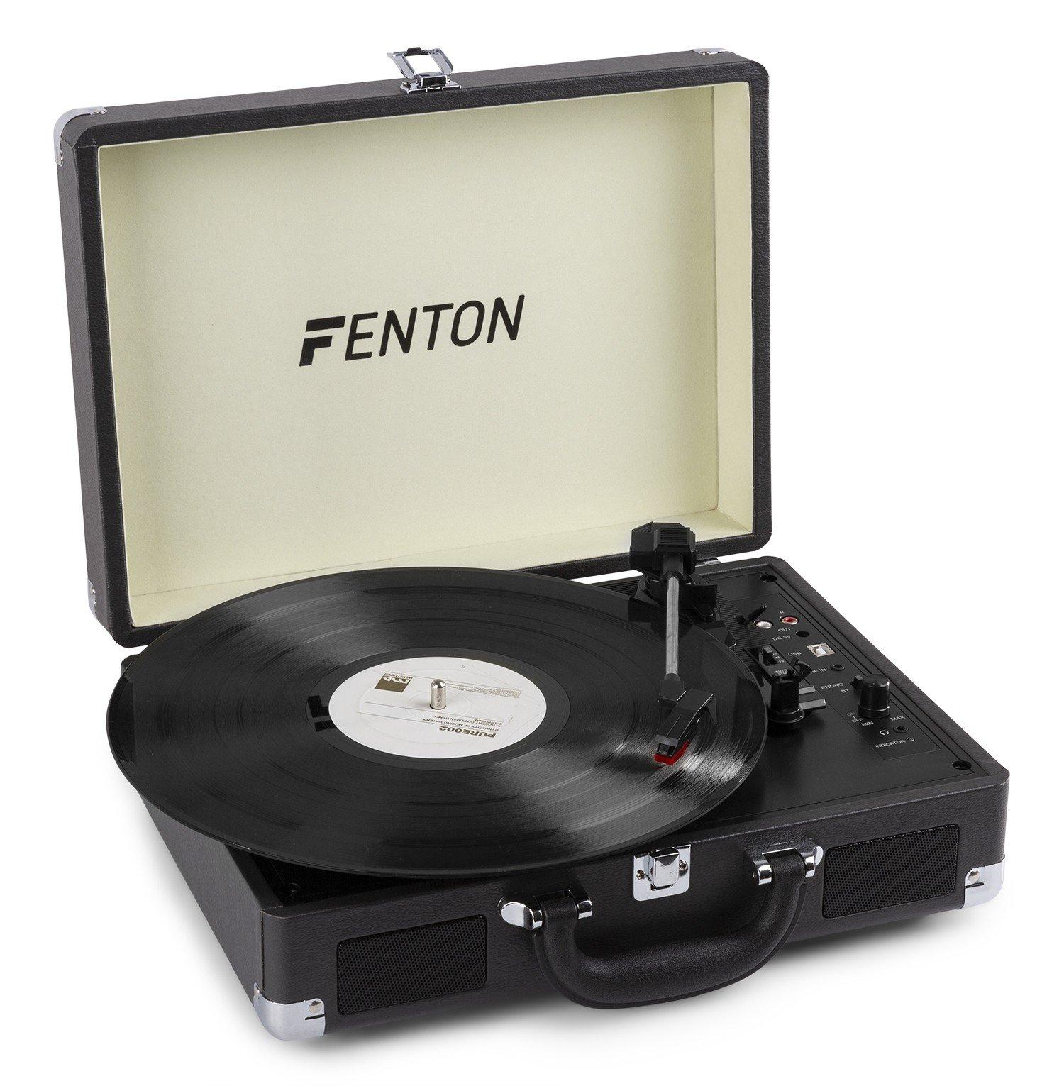 Fenton  Fenton RP115 Audio-Plattenspieler mit Riemenantrieb Schwarz Manuell 