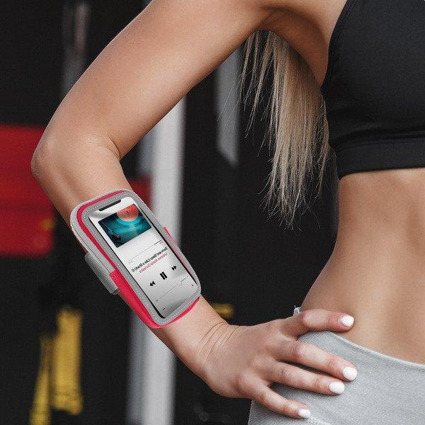 Avizar  Brassard Sport poche zip Téléphone Rose 