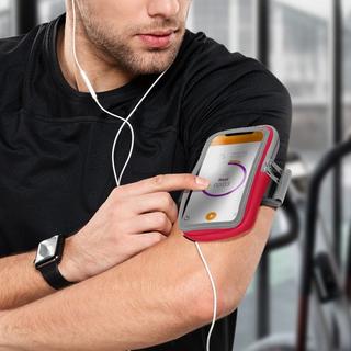 Avizar  Brassard Sport poche zip Téléphone Rose 