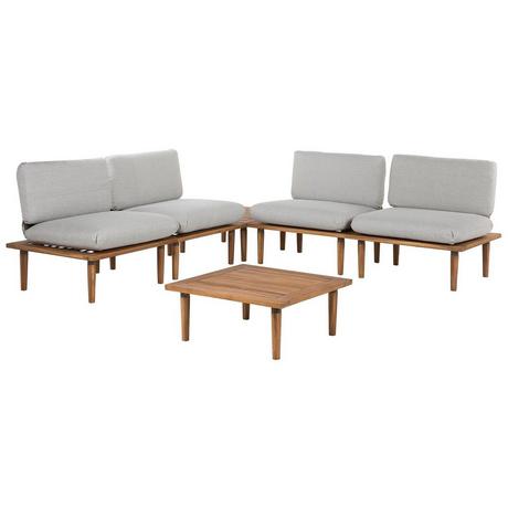 Beliani Lounge Set mit Tisch aus FSC® zertifiziertes Akazienholz Modern FRASCATI  