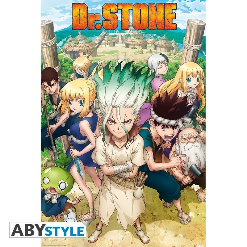 Abystyle Poster - Roulé et filmé - Dr. Stone - Senku & Friends  