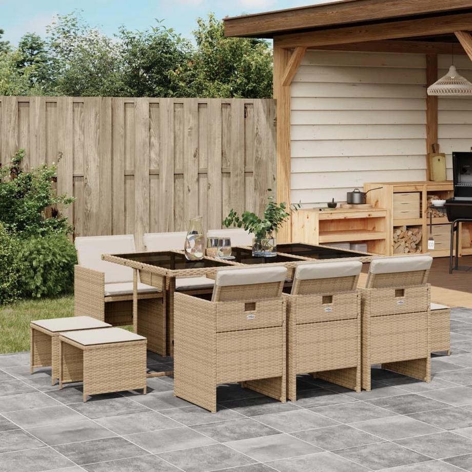 VidaXL set da pranzo da giardino Polirattan  