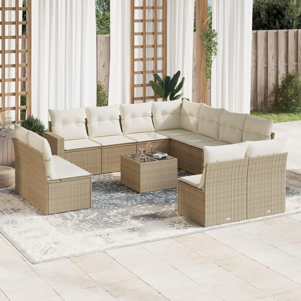 VidaXL set divano da giardino Polirattan  