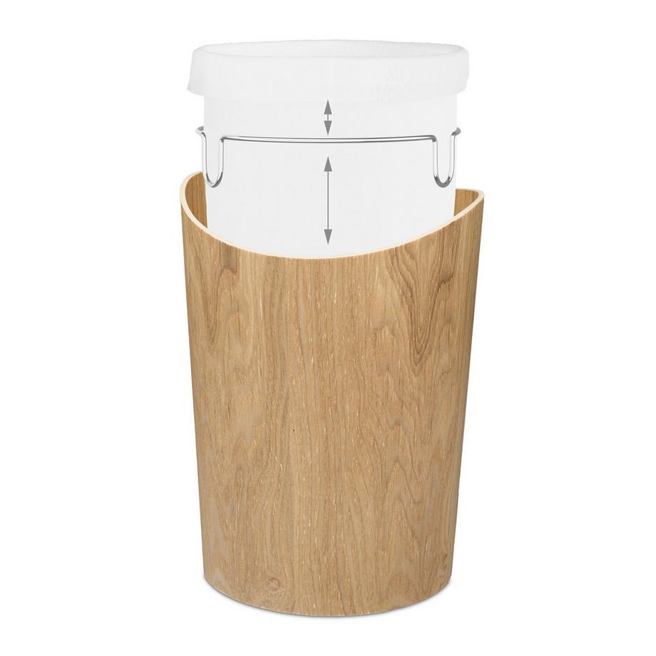 Northix Abfalleimer Holzoptik 9L  