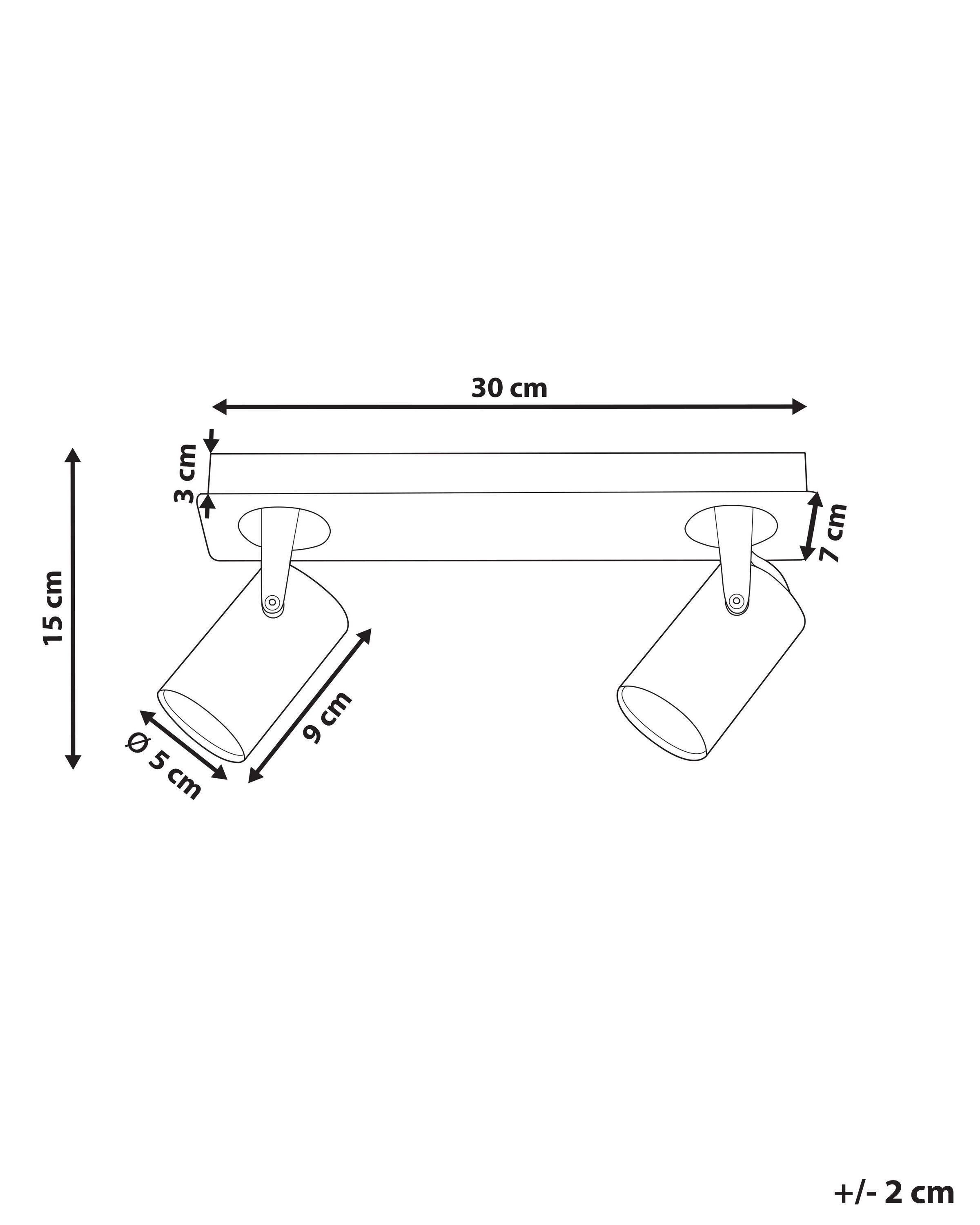 Beliani Deckenlampen aus Metall Industriell KLIP  