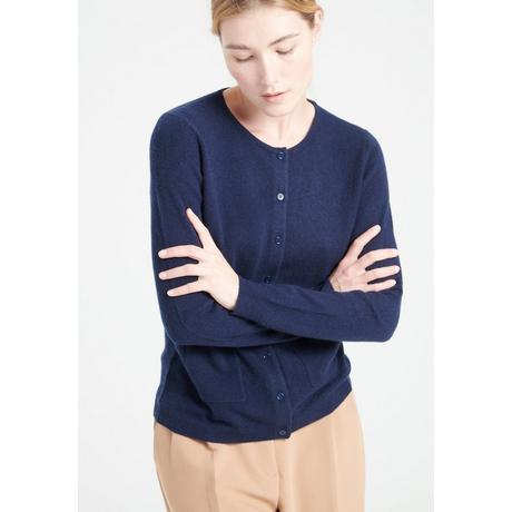 Studio Cashmere8 LILLY 4 Taillierte Strickjacke mit Rundhalsausschnitt  