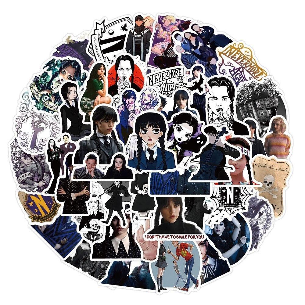 Gameloot Aufkleber - TV-Serie Wednesday - 50 Stk  