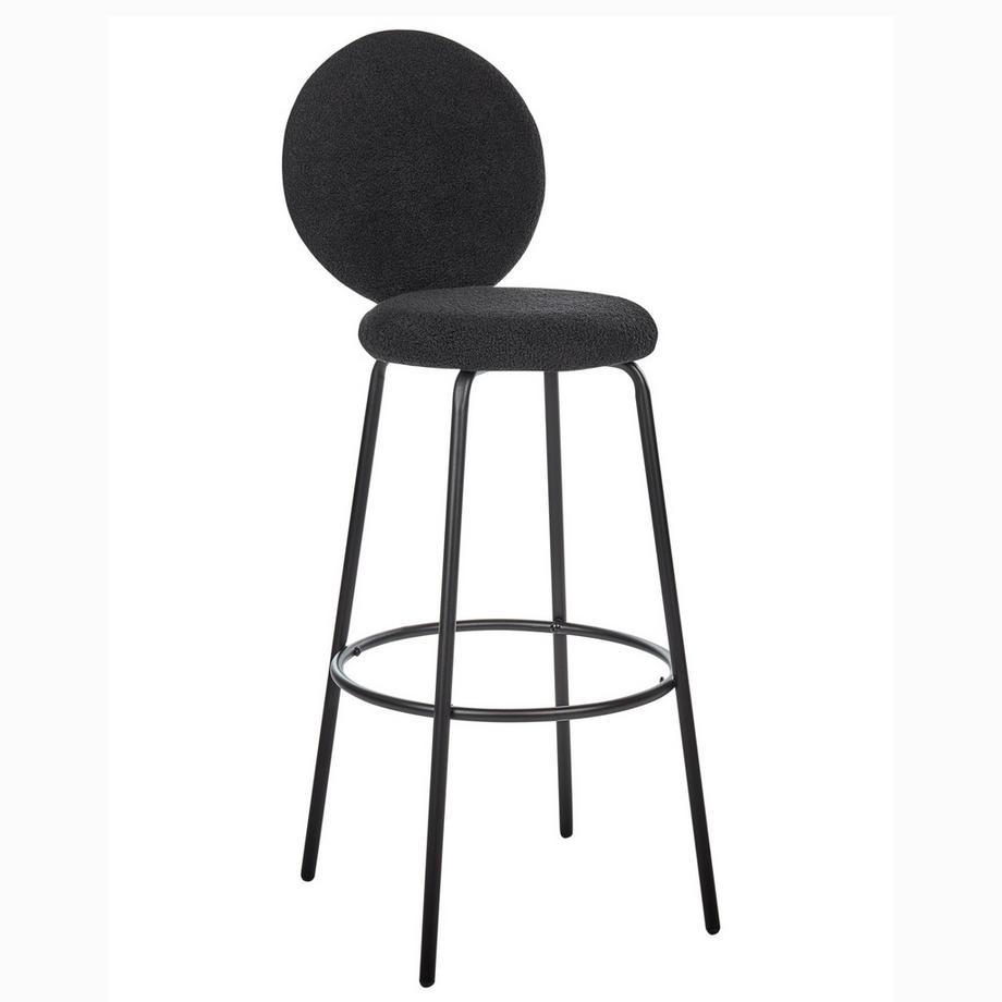 Beliani Lot de 2 chaises de bar en Bouclé  EMERY  