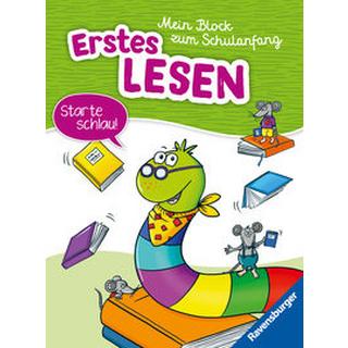 Ravensburger Mein Block zum Schulanfang: Erstes Lesen - Rätselblock ab 6 Jahre - Lesen lernen Bürgermeister, Tanja; Hardt, Iris (Illustrationen); Carlo, Mia (Umschlaggestaltung) Gebundene Ausgabe 