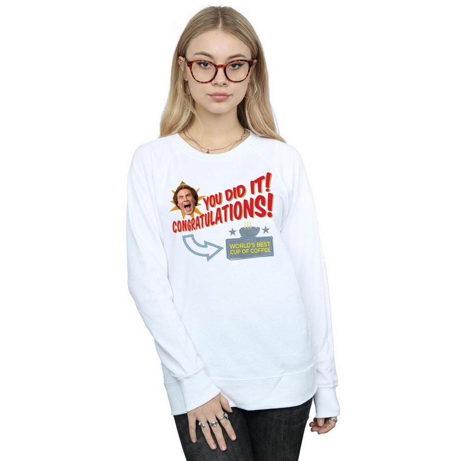 Elf World's Best Coffee Bedrucktes Sweatshirt  
