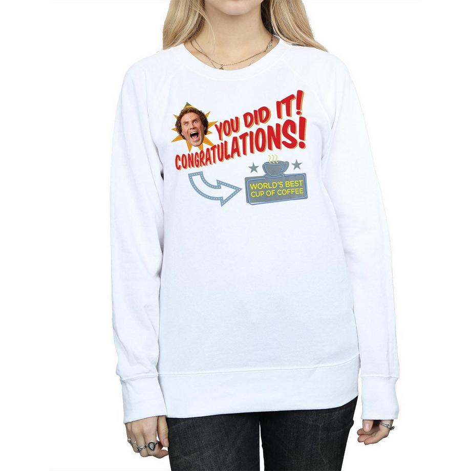 Elf World's Best Coffee Bedrucktes Sweatshirt  