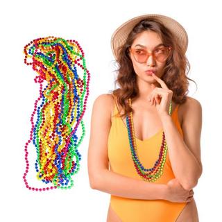 B2X  Collana di perle colorate neon set da 30 pezzi 