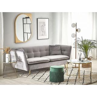 Beliani 3 Sitzer Sofa aus Samtstoff Glamourös FREDERICA  