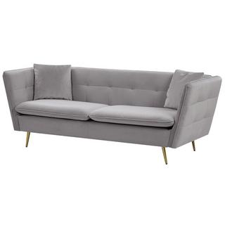 Beliani 3 Sitzer Sofa aus Samtstoff Glamourös FREDERICA  