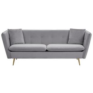 Beliani 3 Sitzer Sofa aus Samtstoff Glamourös FREDERICA  