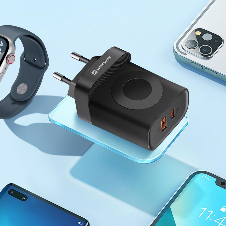 SWISSTEN  Chargeur USB/USB-C/Apple Watch Swissten 