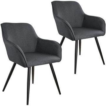 2 Chaises Marilyn aspect lin noir